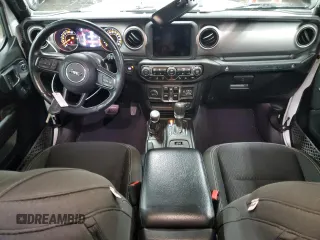 2021 Jeep Wrangler Unlimited Sport Altitude with VIN 1C4HJXDG1MW607186, listed as a Copart auction lot 76136914 with 37,242 mi miles and Salvage Title. Bid and sale history available at carsss.com. Image 8.