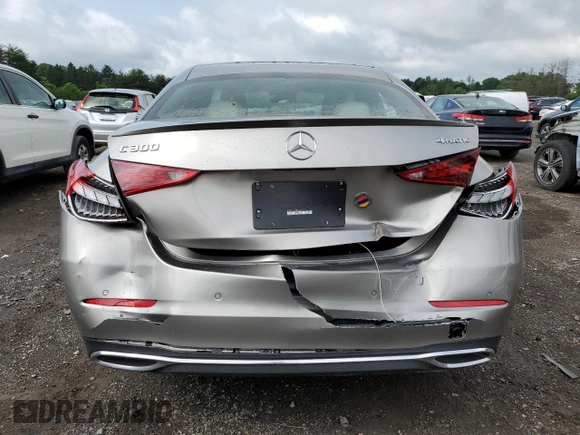 2024 Mercedes-Benz C 300 with VIN W1KAF4HB3RR225141, listed as a Copart auction lot 59585835 with 4,424 mi miles and Salvage title. Bid and sale history available at DreamBid. Image 6.
