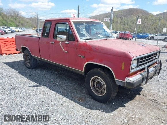 1986 Ford Ranger with VIN 1FTCR15T1GPA77845, listed as a IAAI auction lot 42033135 with 27,474 mi miles. Bid and sale history available at carsss.com. Image 1.