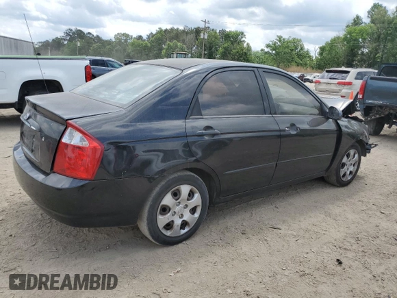 2006 Kia Spectra EX with VIN KNAFE121865361279, listed as a Copart auction lot 53486935 with 219,919 mi miles and Salvage Title. Bid and sale history available at carsss.com. Image 3.