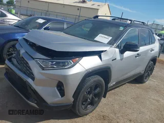 2021 Toyota RAV4 Hybrid XSE with VIN 4T3E6RFV6MU040399, listed as a IAAI auction lot 42020866 with 46,593 mi miles and . Bid and sale history available at DreamBid. Image 23.