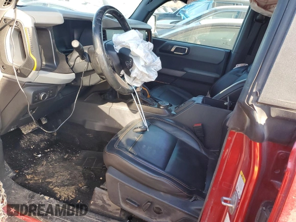 2021 Ford Bronco with VIN 1FMEE5DP9MLA92804, listed as a Copart auction lot 41805875 with 51,149 mi miles and Salvage Title. Bid and sale history available at DreamBid. Image 7.