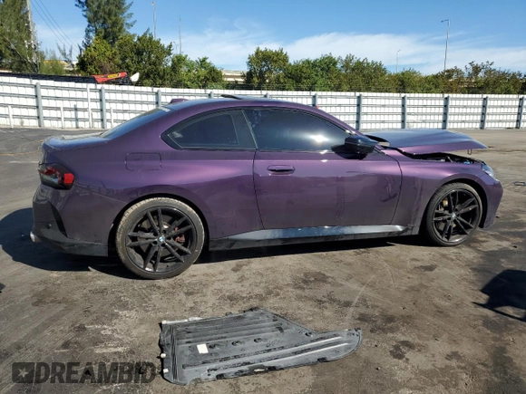 2023 BMW 2 Series M240i with VIN 3MW43CM06P8D06184, listed as a Copart auction lot 42355285 with 18,062 mi miles and Non Repairable. Bid and sale history available at DreamBid. Image 3.