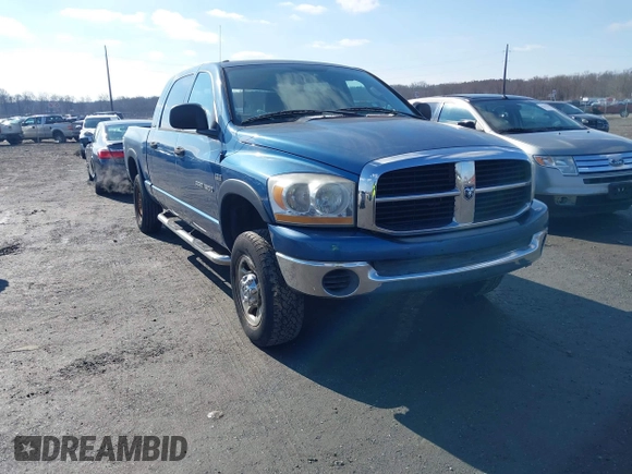 2006 Dodge 1500 SLT with VIN 3D7KS19DX6G238222, listed as a IAAI auction lot 41551635 with 203,115 mi miles. Bid and sale history available at carsss.com. Image 1.