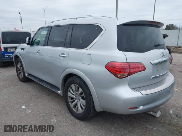 2017 Infiniti QX80 with VIN JN8AZ2NEXH9157802, listed as a IAAI auction lot 41382802 with 126,726 mi miles and . Bid and sale history available at DreamBid. Image 3.