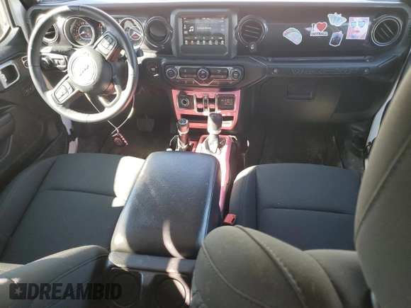 2021 Jeep Wrangler Unlimited Sport Altitude with VIN 1C4HJXDG2MW507355, listed as a Copart auction lot 45525405 with 22,511 mi miles and Salvage Title. Bid and sale history available at carsss.com. Image 8.