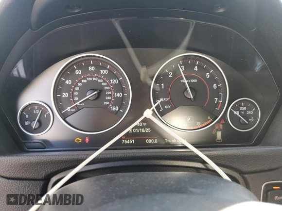 2017 BMW 3 Series 330i xDrive with VIN WBA8K3C38HK679453, listed as a Copart auction lot 89404335 with 75,451 mi miles and Salvage Title. Bid and sale history available at carsss.com. Image 9.