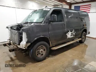 2024 GMC Savana Cargo Van with VIN 1GTW7AFP0R1164209, listed as a Copart auction lot 46700295 with 0 mi miles and Clean Title. Bid and sale history available at carsss.com. Image 1.