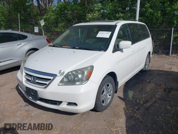 2007 Honda Odyssey EX-L with VIN 5FNRL38707B145049, listed as a IAAI auction lot 42117713 with 76,691 mi miles. Bid and sale history available at carsss.com. Image 2.