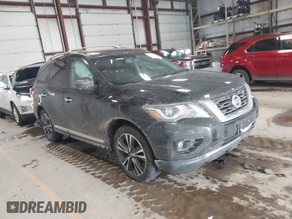 2017 Nissan Pathfinder SV z VIN 5N1DR2MMXHC636690, wystawiony jako IAAI lot #41424828 z przebiegiem 114 994 mil mil oraz . Historia ofert i sprzedaży dostępna na DreamBid. Obrazek 1.