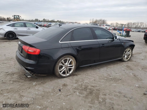 2015 Audi S4 Premium Plus with VIN WAUBGAFL2FA058980, listed as a Copart auction lot 83696044 with 144,579 mi miles and Salvage Title. Bid and sale history available at carsss.com. Image 3.