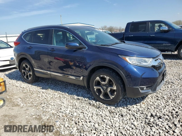 2019 Honda CR-V Touring with VIN 2HKRW2H9XKH607064, listed as a Copart auction lot 50198155 with 56,802 mi miles and Salvage Title. Bid and sale history available at carsss.com. Image 4.