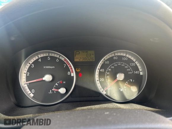 2008 Hyundai Accent GLS with VIN KMHCN46C68U190250, listed as a Copart auction lot 52031835 with 238,026 mi miles and Salvage Title. Bid and sale history available at carsss.com. Image 8.