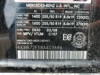 2008 Mercedes-Benz M 550 с VIN 4JGBB72E58A403686, выставлен на аукционе Copart как лот 57446475 с пробегом 243 082 миль миль и Списание • Salvage title. История ставок и продаж доступна на DreamBid. Изображение 13.