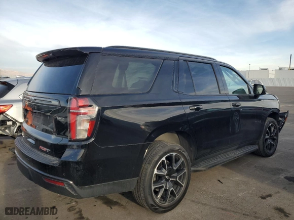 2021 Chevrolet Tahoe RST with VIN 1GNSKRKT8MR285506, listed as a Copart auction lot 43118385 with 84,201 mi miles and Salvage Title. Bid and sale history available at carsss.com. Image 3.