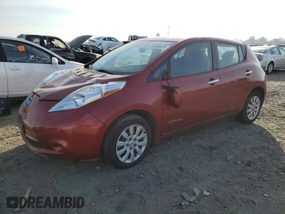 2015 Nissan LEAF SV with VIN 1N4AZ0CP7FC311909, listed as a Copart auction lot 39358473 with 84,576 mi miles. Bid and sale history available at carsss.com. Image 1.