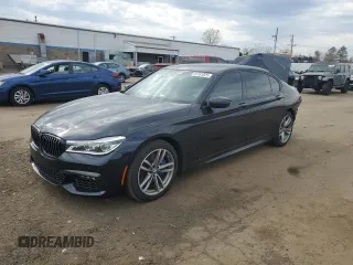2019 BMW 7 Series 750i xDrive with VIN WBA7F2C58KB239624, listed as a Copart auction lot 53781025 with 87,894 mi miles and Salvage title. Bid and sale history available at DreamBid. Image 1.