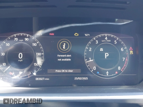 2019 Land Rover Range Rover Sport HSE with VIN SALWR2RV0KA416615, listed as a IAAI auction lot 41657296 with 83,027 mi miles and . Bid and sale history available at DreamBid. Image 7.