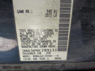 2016 Nissan Altima 2.5 SL with VIN 1N4AL3AP4GC289133, listed as a IAAI auction lot 41623265 with 154,266 mi miles. Bid and sale history available at carsss.com. Image 9.