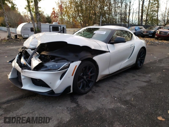 2023 Toyota Supra 3.0 z VIN WZ1DB0G07PW058441, wystawiony jako Copart lot #81649544 z przebiegiem Nie podano mil oraz Szkoda całkowita • Salvage title. Historia ofert i sprzedaży dostępna na DreamBid. Obrazek 1.