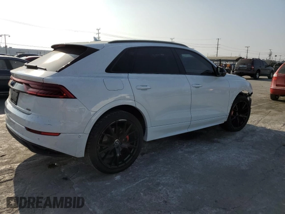 2023 Audi Q8 Premium Plus with VIN WA1BVBF18PD013694, listed as a Copart auction lot 76397744 with 16,763 mi miles and Salvage title. Bid and sale history available at DreamBid. Image 3.