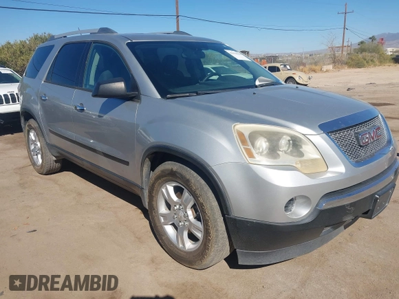 2010 GMC Acadia SL with VIN 1GKLRKED5AJ262283, listed as a IAAI auction lot 41670958 with 177,634 mi miles. Bid and sale history available at carsss.com. Image 1.