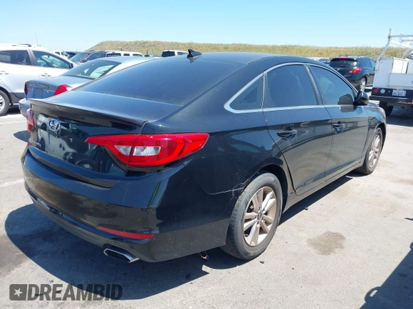2016 Hyundai Sonata SE with VIN 5NPE24AF5GH359190, listed as a IAAI auction lot 39367783 with 86,841 mi miles and . Bid and sale history available at DreamBid. Image 4.