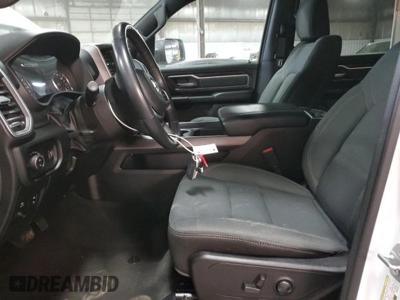 2022 Ram 1500 Big Horn with VIN 1C6SRFMT3NN391071, listed as a Copart auction lot 52592825 with 52,682 mi miles and Salvage title. Bid and sale history available at DreamBid. Image 7.
