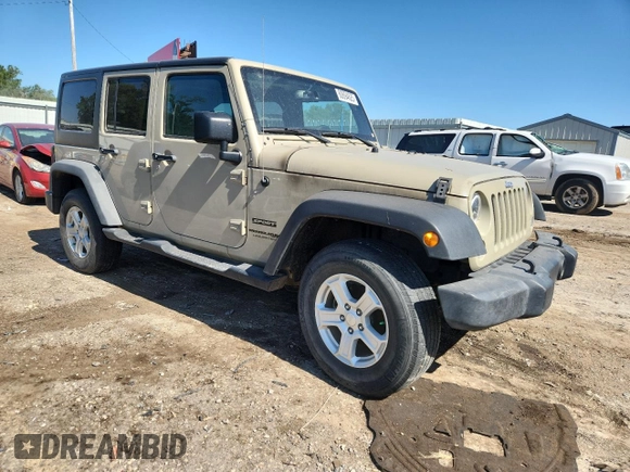 2018 Jeep Wrangler Unlimited Sport S with VIN 1C4BJWDG2JL808379, listed as a Copart auction lot 60694625 with Not provided miles and Salvage title. Bid and sale history available at DreamBid. Image 4.
