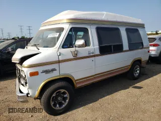 1992 Chevrolet Chevy Van z VIN 2GBEG25K3N4117707, wystawiony jako Copart lot #67318524 z przebiegiem 181 994 mil mil oraz Szkody całkowita. Historia ofert i sprzedaży dostępna na DreamBid. Obrazek 1.