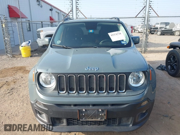 2017 Jeep Renegade Latitude with VIN ZACCJABB3HPE72746, listed as a IAAI auction lot 42374718 with 92,272 mi miles and . Bid and sale history available at DreamBid. Image 12.