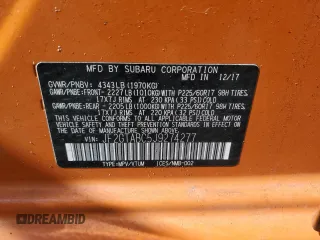2018 Subaru Crosstrek Premium z VIN JF2GTABC5J9274277, wystawiony jako Copart lot #55037955 z przebiegiem 166 433 mil mil oraz Szkoda całkowita • Salvage title. Historia ofert i sprzedaży dostępna na DreamBid. Obrazek 13.