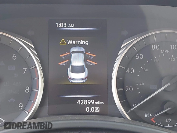 2020 Infiniti Q50 3.0t LUXE with VIN JN1EV7AP9LM203187, listed as a IAAI auction lot 41431307 with 42,899 mi miles. Bid and sale history available at carsss.com. Image 15.