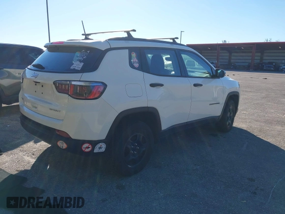 2020 Jeep Compass Sport with VIN 3C4NJDAB3LT210111, listed as a IAAI auction lot 41286048 with 78,372 mi miles and . Bid and sale history available at DreamBid. Image 4.