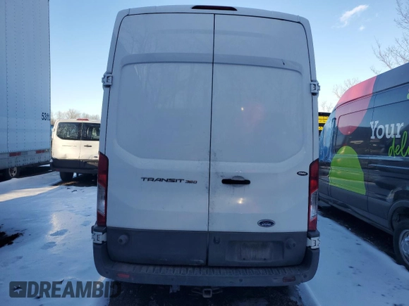 2017 Ford Transit with VIN 1FTBW2XM2HKB21558, listed as a Copart auction lot 43265885 with Not Provided miles and Salvage Title. Bid and sale history available at DreamBid. Image 6.