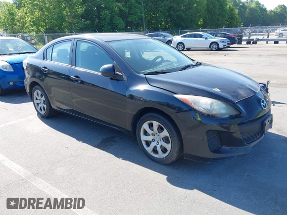 2013 Mazda 3 i SV with VIN JM1BL1TG9D1811438, listed as a IAAI auction lot 42185413 with 182,261 mi miles. Bid and sale history available at carsss.com. Image 1.