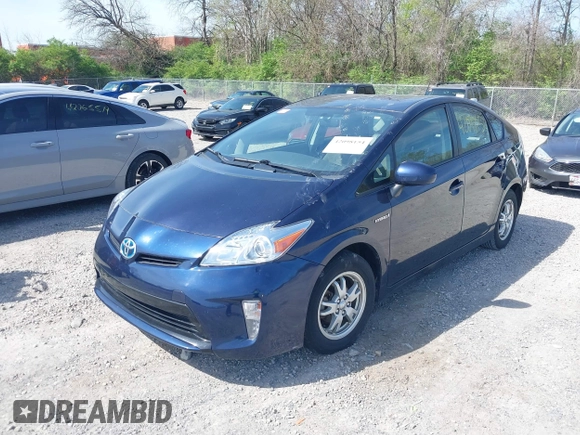 2013 Toyota Prius One with VIN JTDKN3DU6D0343622, listed as a IAAI auction lot 42098154 with 337,881 mi miles. Bid and sale history available at carsss.com. Image 20.