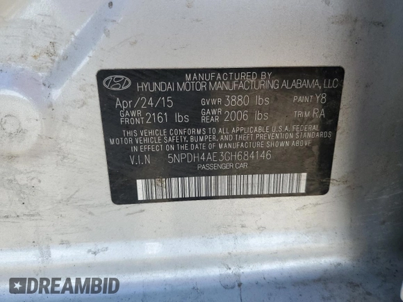 2016 Hyundai Elantra SE z VIN 5NPDH4AE3GH684146, wystawiony jako Copart lot #56224675 z przebiegiem 77 072 mil mil oraz Szkoda całkowita • Salvage title. Historia ofert i sprzedaży dostępna na DreamBid. Obrazek 12.