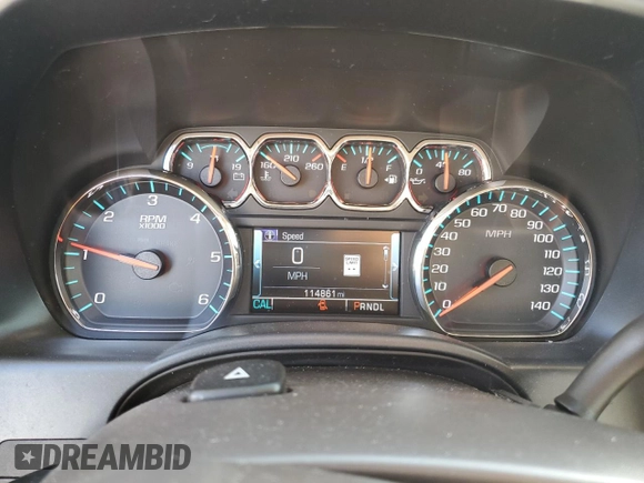 2017 Chevrolet Silverado 1500 LTZ with VIN 3GCUKSEC7HG505101, listed as a Copart auction lot 50999955 with 114,861 mi miles and Salvage Title. Bid and sale history available at DreamBid. Image 9.