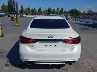 2021 Infiniti Q50 Red Sport 400 with VIN JN1FV7DR9MM880601, listed as a IAAI auction lot 42509477 with 28,202 mi miles and . Bid and sale history available at DreamBid. Image 17.