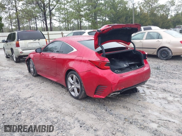 2016 Lexus RC 200t F Sport with VIN JTHHA5BC0G5002928, listed as a IAAI auction lot 41306766 with 114,811 mi miles and . Bid and sale history available at DreamBid. Image 3.