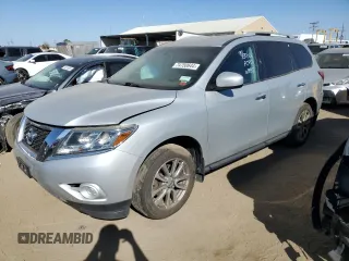 2016 Nissan Pathfinder S with VIN 5N1AR2MM5GC636985, listed as a Copart auction lot 74750644 with 124,108 mi miles and Salvage Title. Bid and sale history available at carsss.com. Image 1.