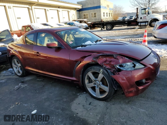 2006 Mazda RX-8 with VIN JM1FE173560205162, listed as a Copart auction lot 88785785 with Not Provided miles and Salvage Title. Bid and sale history available at DreamBid. Image 4.