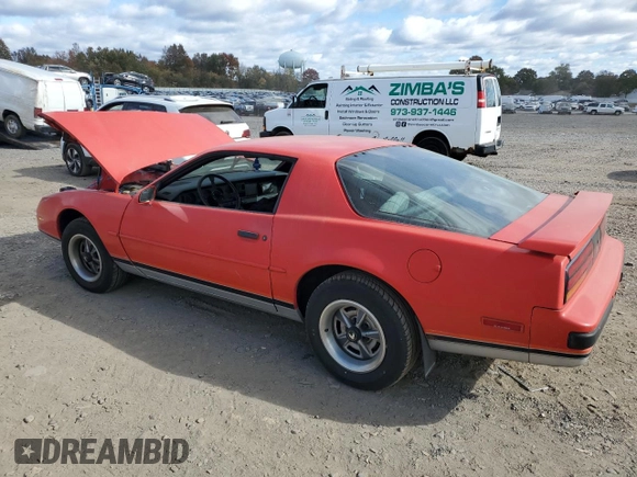 1987 Pontiac Firebird with VIN 1G2FS21H2HN234955, listed as a Copart auction lot 83531684 with Not provided miles and Salvage title. Bid and sale history available at DreamBid. Image 2.