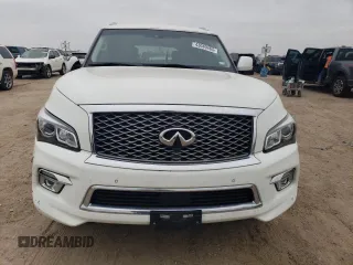 2016 Infiniti QX80 with VIN JN8AZ2NE4G9124227, listed as a Copart auction lot 43040465 with 0 mi miles and Salvage Title. Bid and sale history available at carsss.com. Image 5.