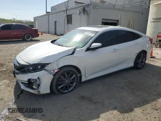 2019 Honda Civic EX z VIN 19XFC1F39KE202547, wystawiony jako Copart lot #53812115 z przebiegiem 47 796 mil mil oraz Szkoda całkowita • Salvage title. Historia ofert i sprzedaży dostępna na DreamBid. Obrazek 1.