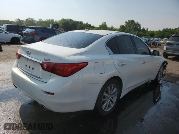 2015 Infiniti Q50 Premium with VIN JN1BV7AR6FM396021, listed as a Copart auction lot 63149485 with 71,862 mi miles and Salvage title. Bid and sale history available at DreamBid. Image 3.