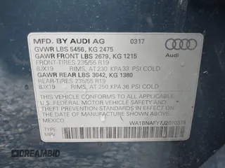 2018 Audi Q5 Premium Plus z VIN WA1BNAFY7J2010375, wystawiony jako IAAI lot #41751404 z przebiegiem 69 417 mil mil oraz . Historia ofert i sprzedaży dostępna na DreamBid. Obrazek 9.