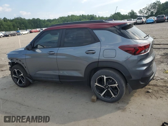 2022 Chevrolet TrailBlazer RS with VIN KL79MUSL1NB102183, listed as a Copart auction lot 59531454 with 35,643 mi miles and Salvage Title. Bid and sale history available at DreamBid. Image 2.