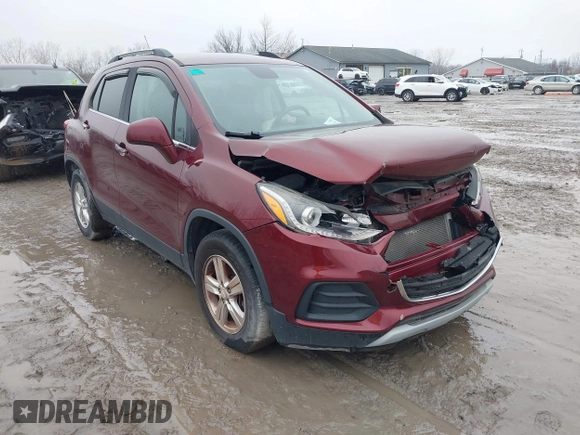 2017 Chevrolet Trax LT with VIN 3GNCJLSB8HL233107, listed as a IAAI auction lot 41178627 with 80,999 mi miles and . Bid and sale history available at carsss.com. Image 1.